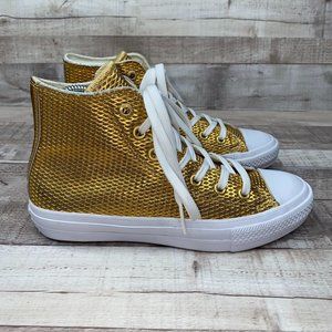 Converse Gold Chuck Taylor High Top Shoes US 7